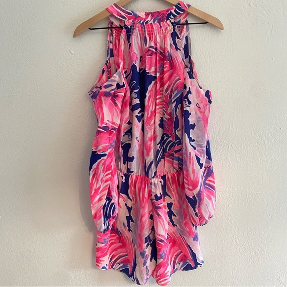 Lilly Pulitzer sunny shoulder Elsa 100% silk romper size XS - Picture 10 of 10